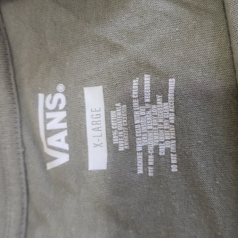 Vans Olive Graphic Crop Tee with Pink Accent - Picture 4 of 4